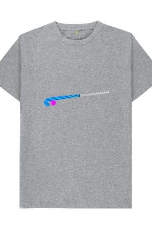 Blue Hockey Stick Design Flat T-Shirt
