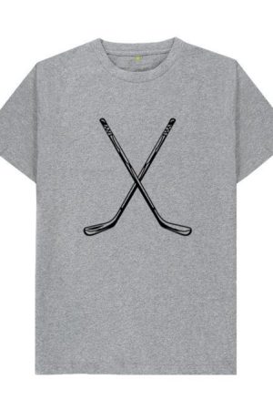 Crossed Ice Hockey Sticks High Contrast T-Shirt