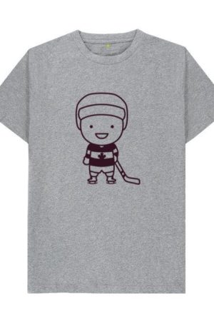 Cute Canadian Hockey Player Character Stroke T-Shirt