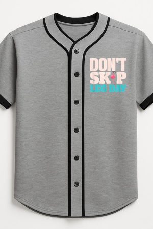 Dont Skip Leg Day Pink Flamingo Baseball Jersey