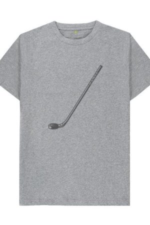 Flat Puck And Hockey Stick Filled Stroke T-Shirt