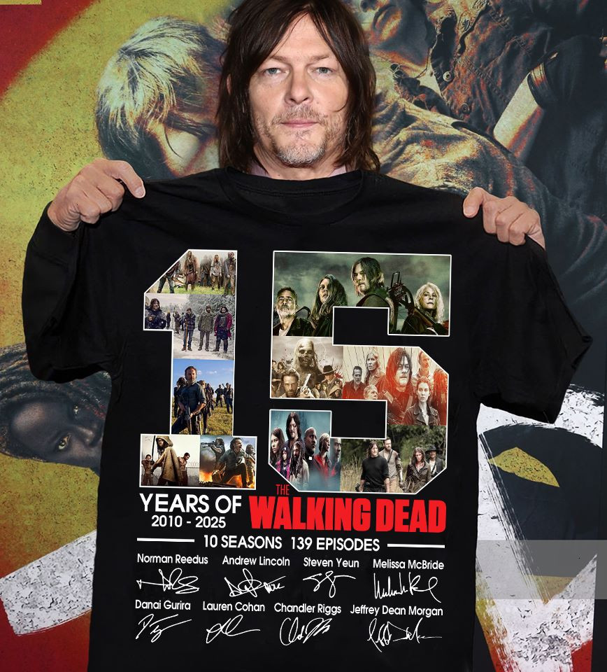 15 Years The Walking Dead 2010-2025 10 Seasons 139 Episodes Shirt Memorial Gifts For Movie Fan Neasalamis.com