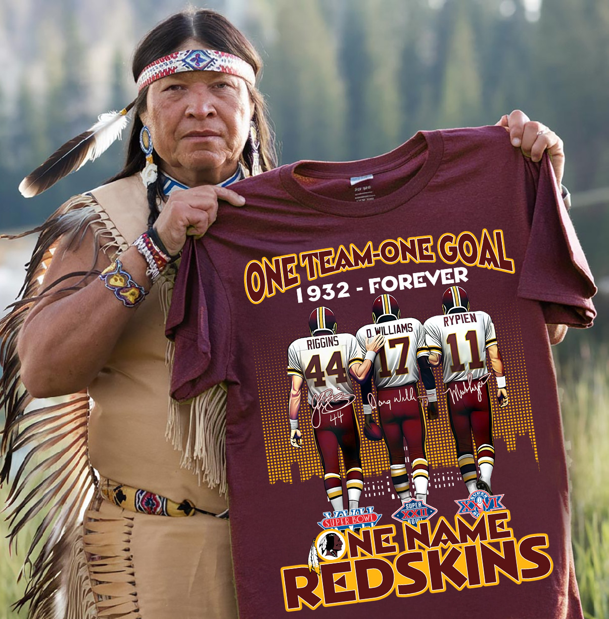 1932-Forever One Team One Goal One Name Redskins T-Shirt For Football Fans Neasalamis.com