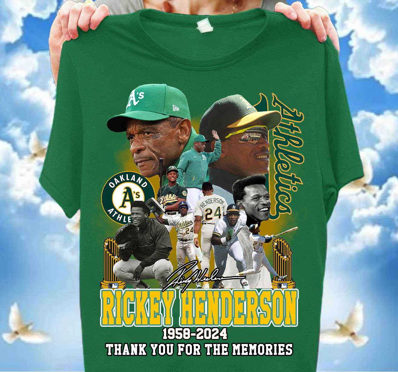 1958 2024 Rickey Henderson Thank You For The Memories T-Shirt Neasalamis.com