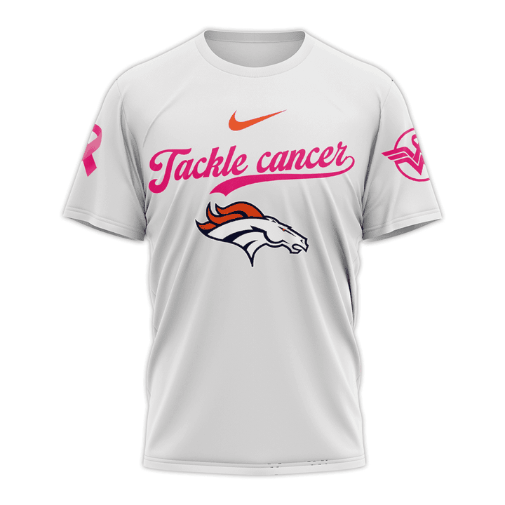 2024 Denver Broncos 3D T-Shirt Denver Broncos Fight Cancer Shirt Best Football Gifts Neasalamis.com