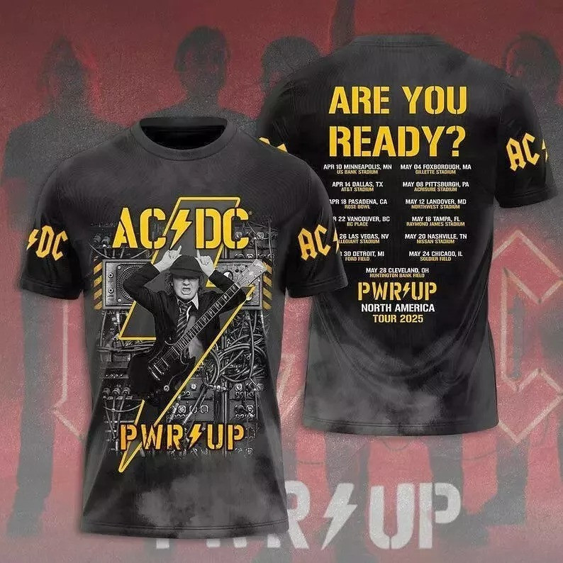 2025 ACDC Pwr Up World Tour Shirt Gifts For Rock Band Fans Neasalamis.com