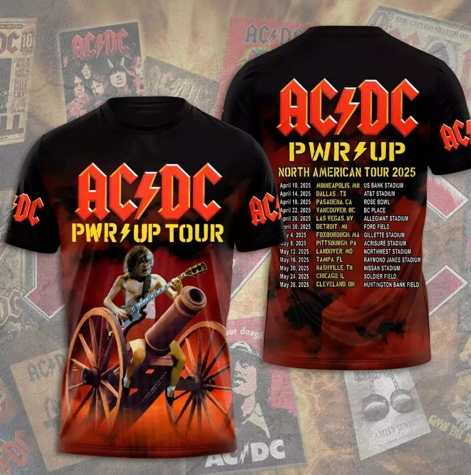 2025 ACDC Pwr Up World Tour Shirt Rock Band ACDC Apparel Gift For Rock Fans Neasalamis.com