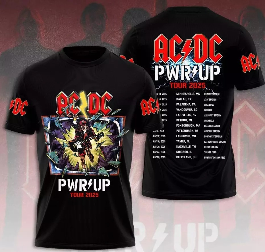 2025 ACDC Pwr Up World Tour T-Shirt Rock Band ACDC Apparel Perfect Gift For Him Neasalamis.com