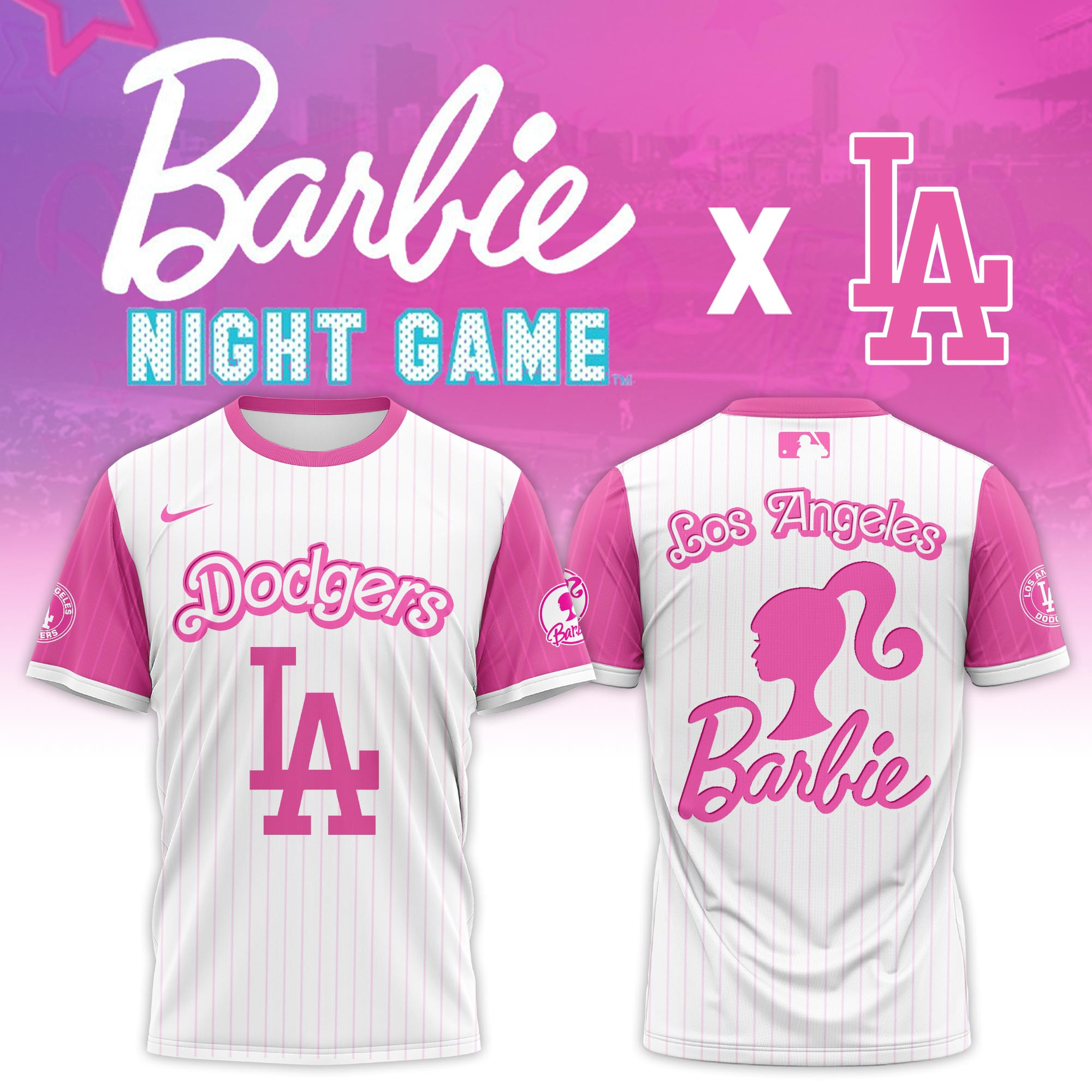 2025 Barbie Los Angeles Dodgers T-Shirt Gift Ideas Neasalamis.com