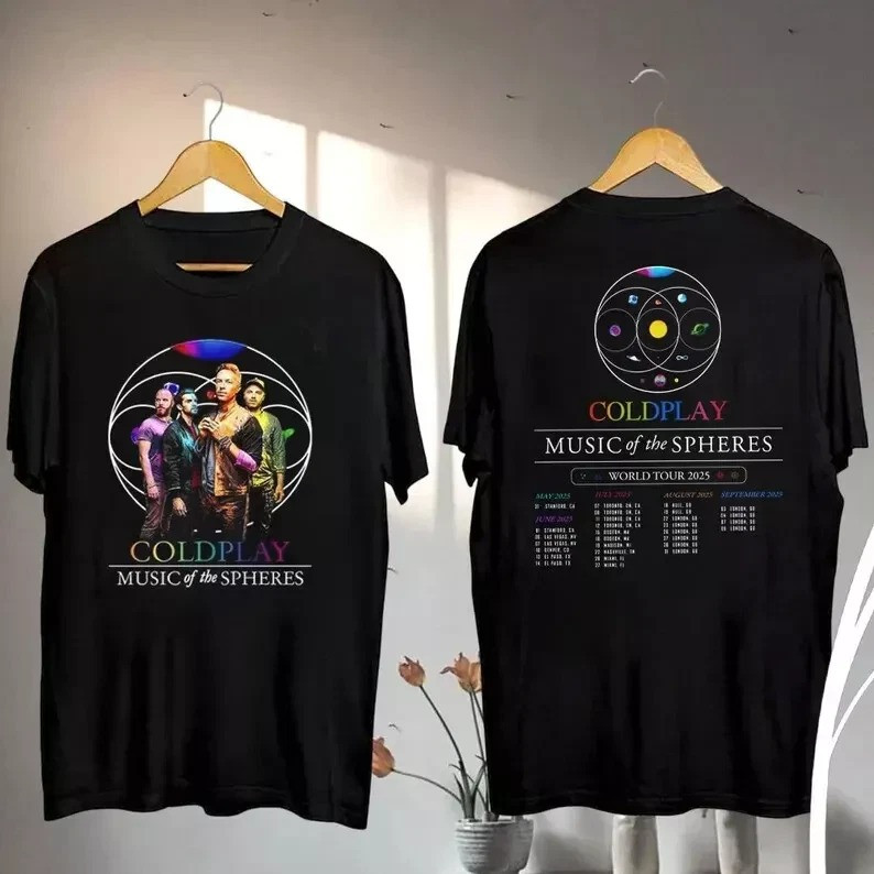 2025 Coldplay Music of the Spheres Tour T-Shirt Neasalamis.com
