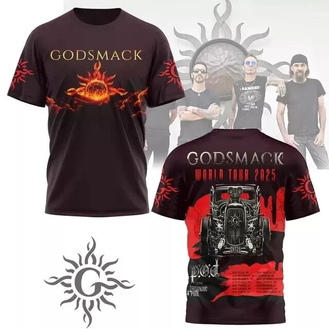 2025 Godsmack Band Fall Tour T-Shirt Neasalamis.com