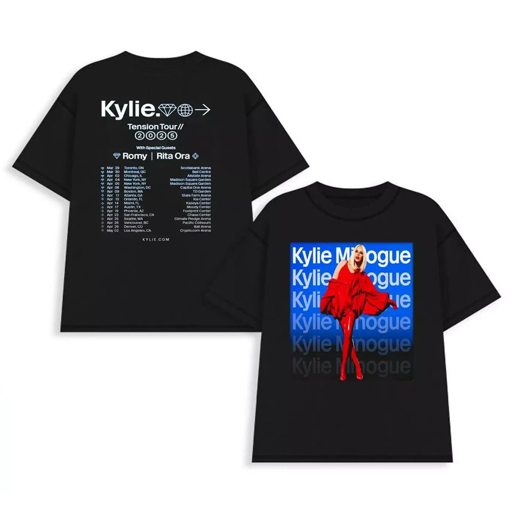 2025 Kylie Minogue Tension World Tour T-Shirt Kylie Minogue Neasalamis.com