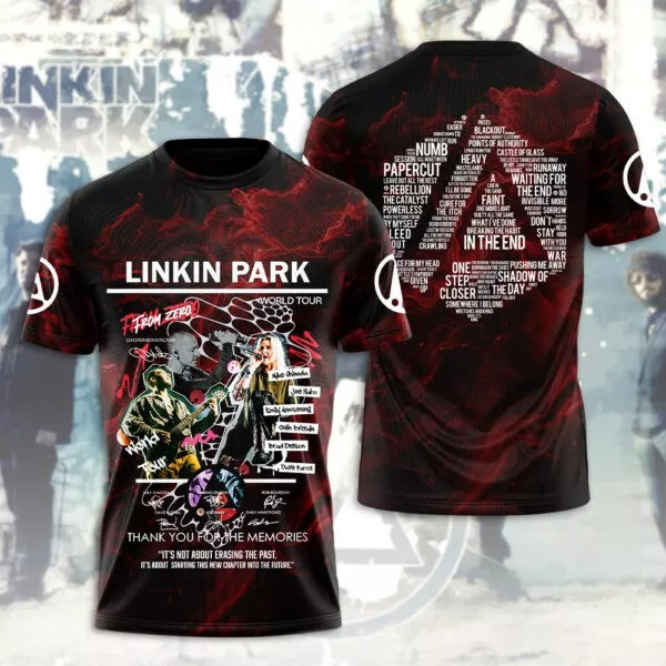 2025 Linkin Park From Zero World Tour 3D T-shirt Rock band Neasalamis.com