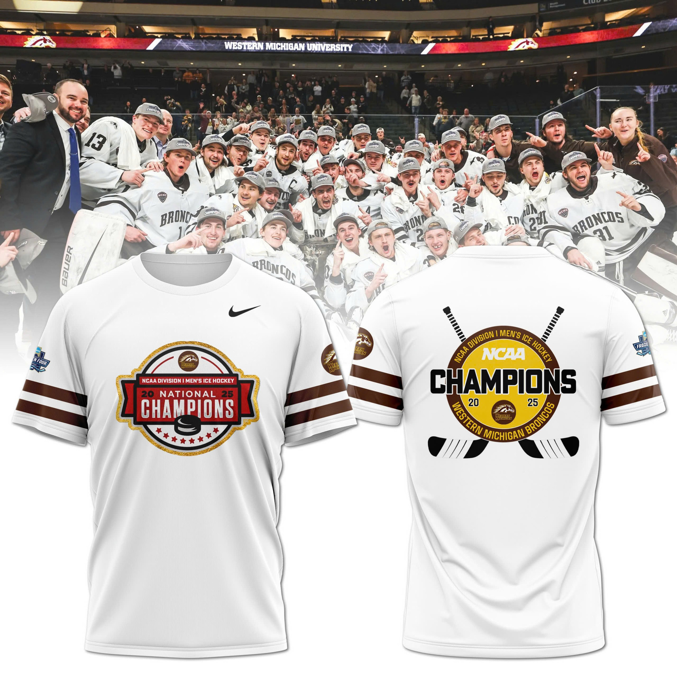 2025 NCAA Division Men's Ice Hockey Championship Champion Shirt Gift Ideas For Hockey Fans Neasalamis.com