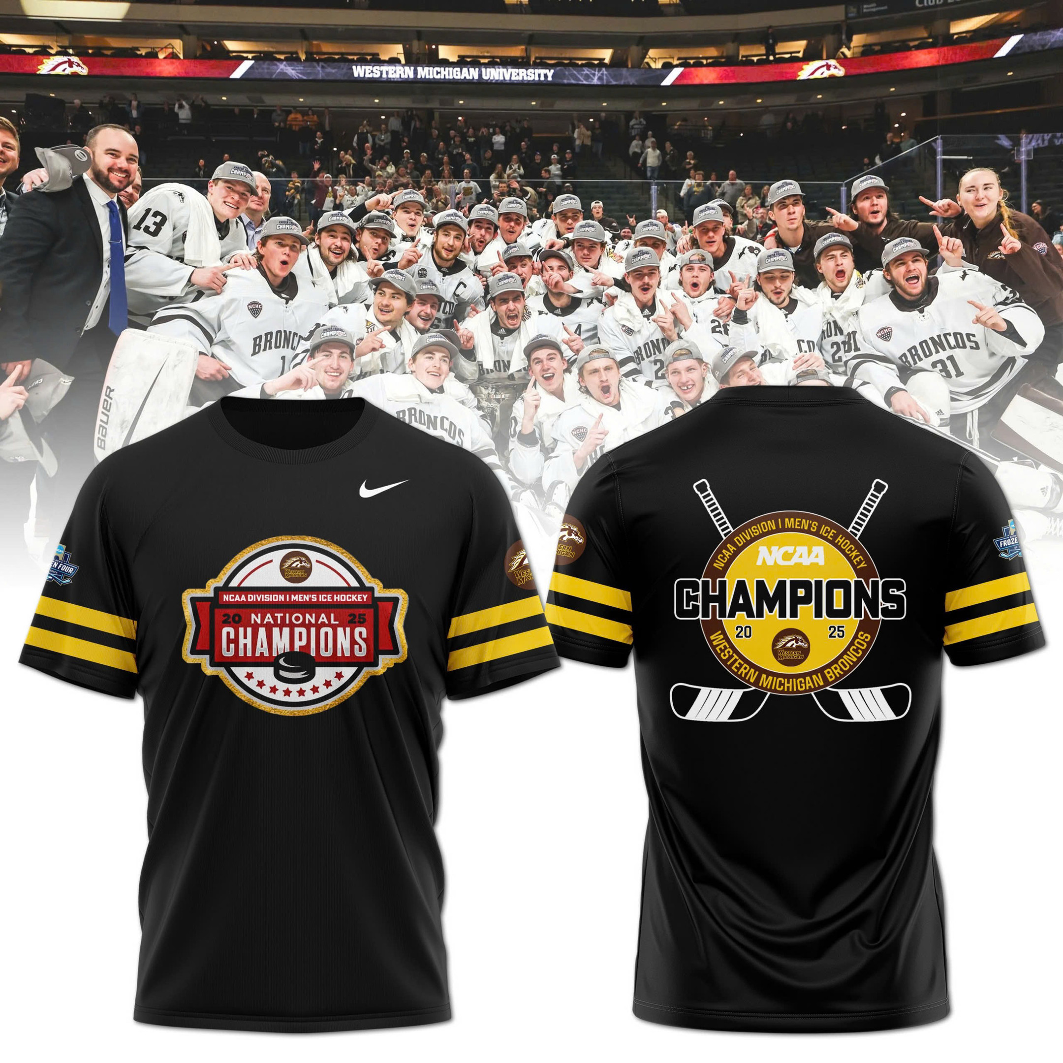 2025 NCAA Division Men's Ice Hockey Championship T-Shirt For Ice Hockey Fans Neasalamis.com
