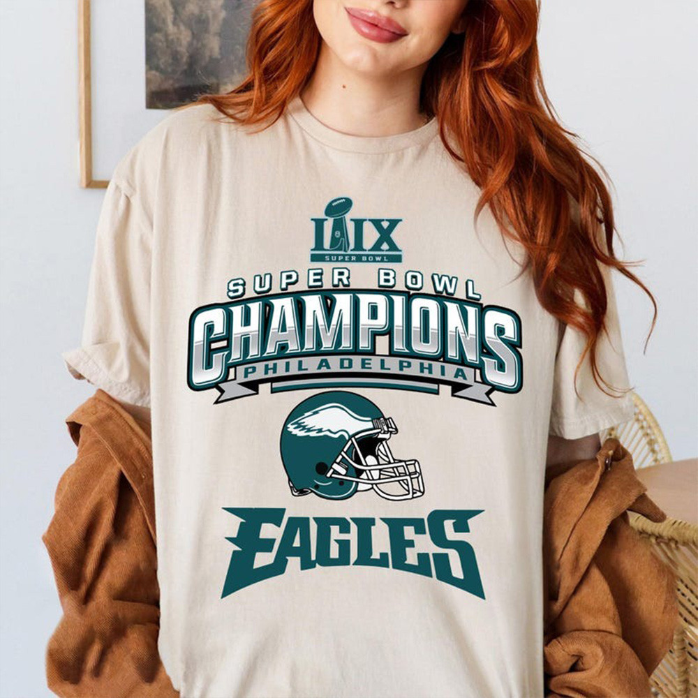 2025 Super Bowl Champions Eagles T-Shirt Presents For Football Fans Neasalamis.com