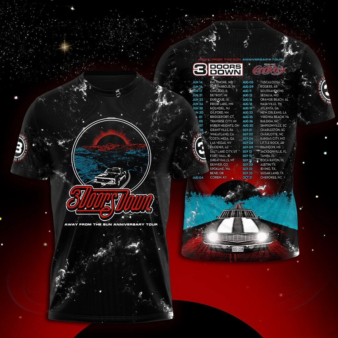 3 Doors Down World Tour On June 2025 T-Shirt For Rock Band Fans Neasalamis.com