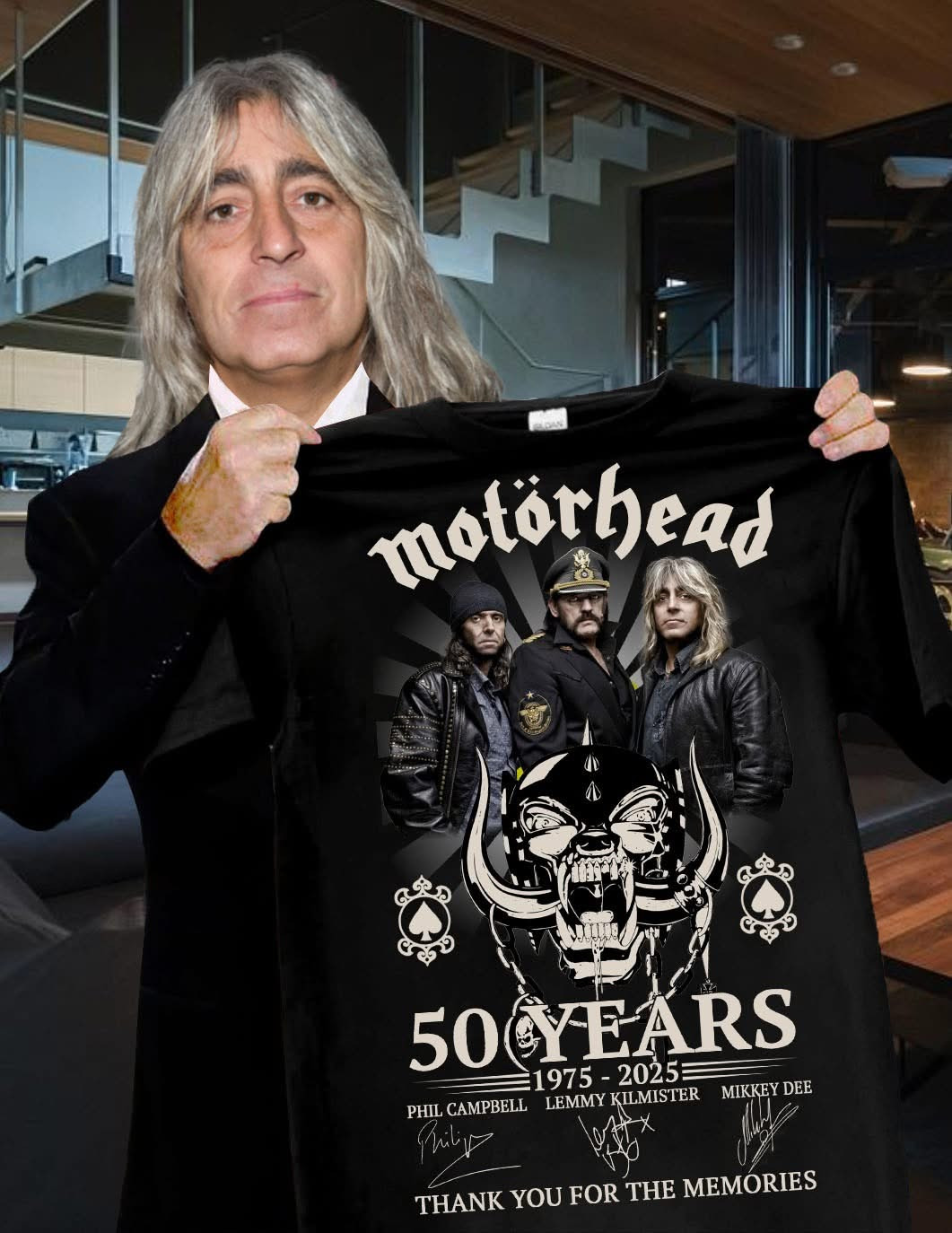 50 Year 1975-2025 Motorhead Band T-Shirt Thank You For The Memories Shirt Rock Band Neasalamis.com