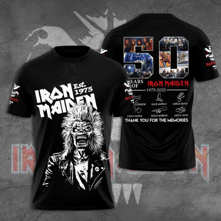 50 Years Of Iron Maiden 1975 2025 T-Shirt Neasalamis.com