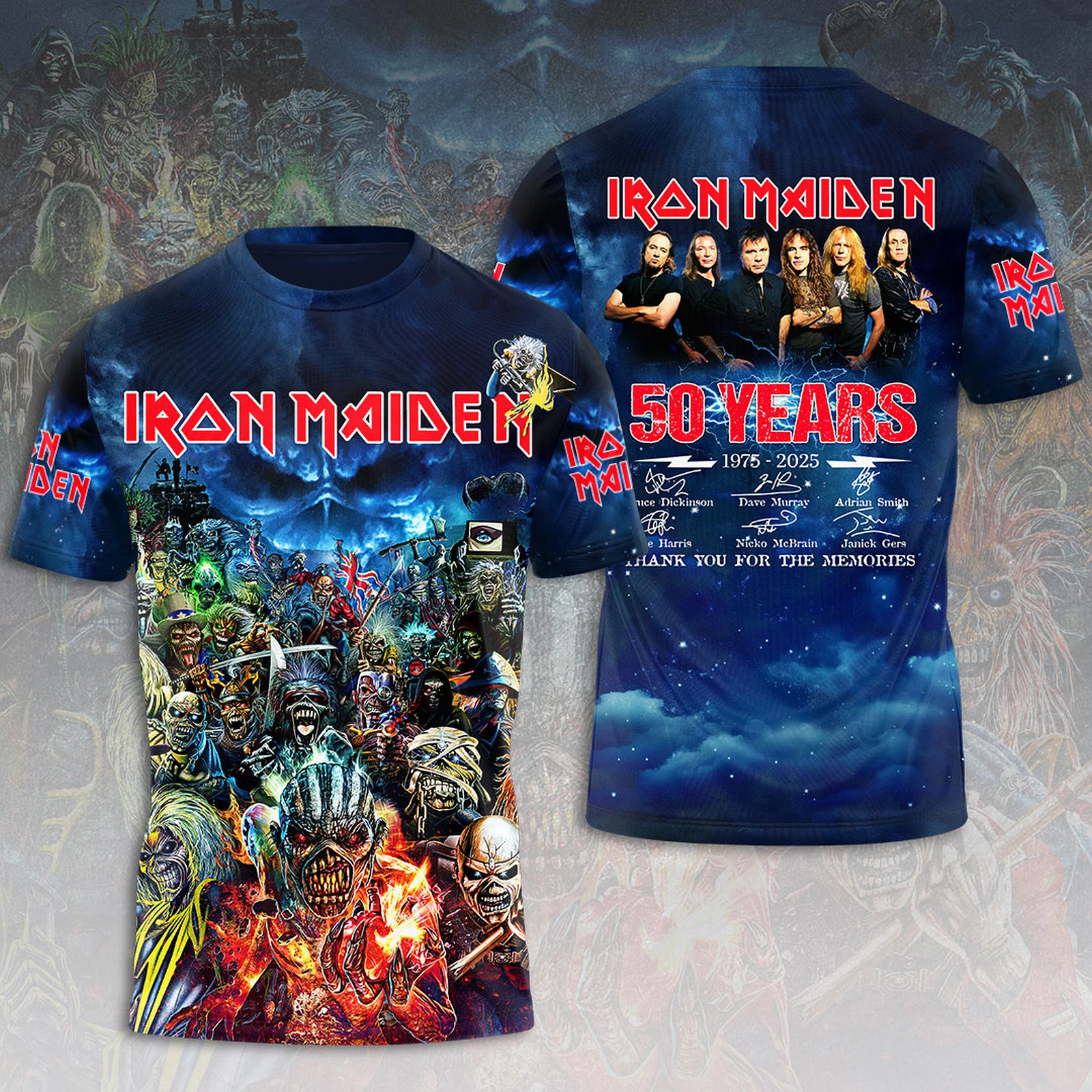 50 Years Of Iron Maiden Memories 3D T-Shirt Neasalamis.com