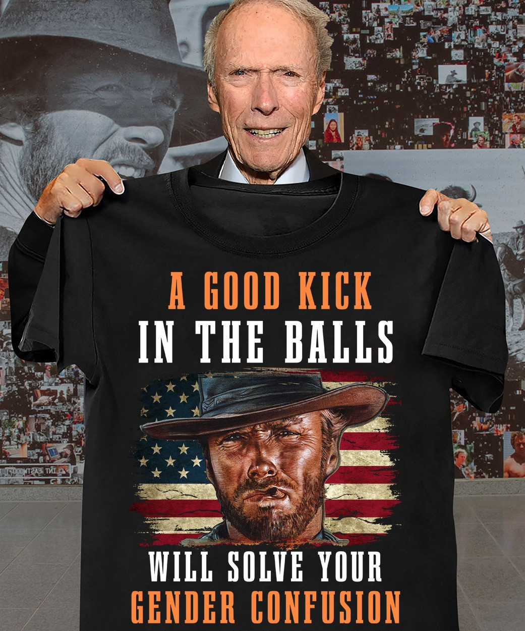 A Good Kick In The Balls Will Solve Your Gender Confusion T-Shirt For Him Neasalamis.com