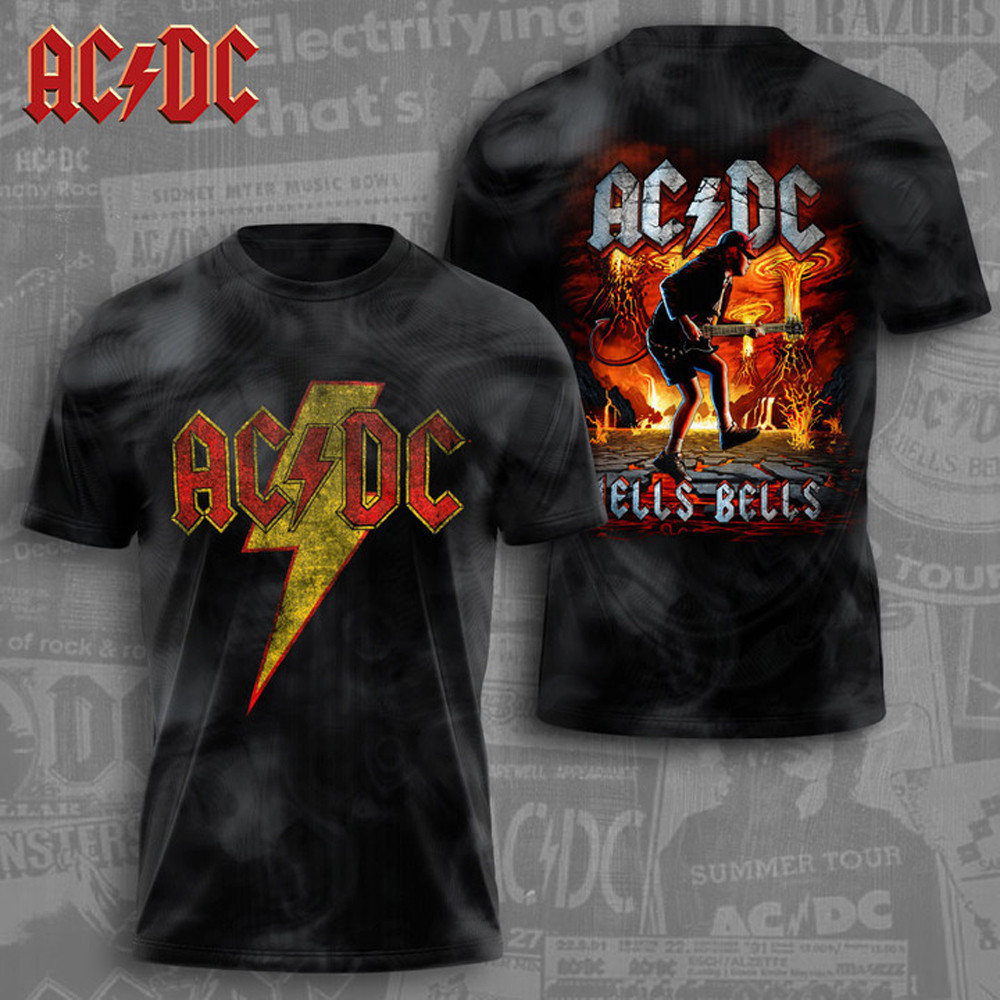 AC DC Pwr Up Tour 2025 Hells Bells Shirt ACDC Rock Band T-Shirt Neasalamis.com