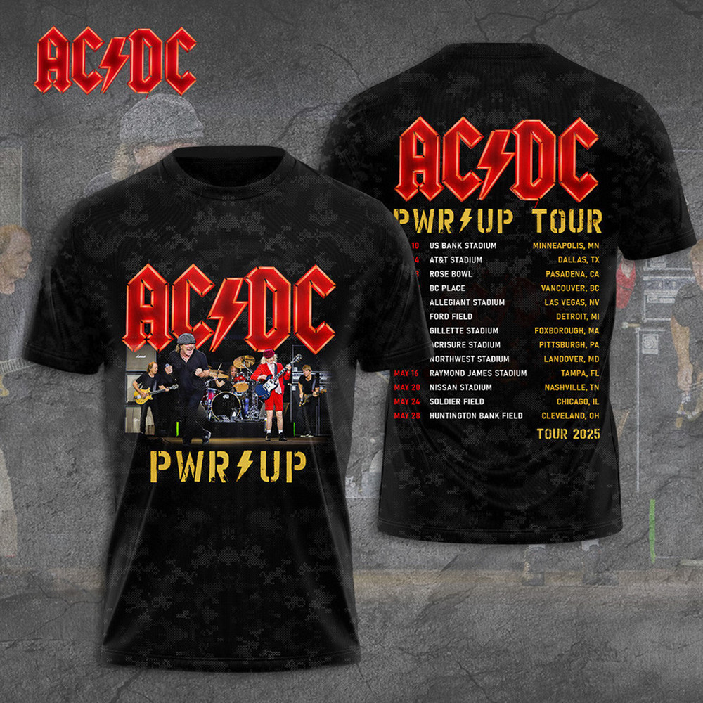 AC DC Pwr Up Tour 2025 Shirt Father'S Day Gifts Music Lover Neasalamis.com