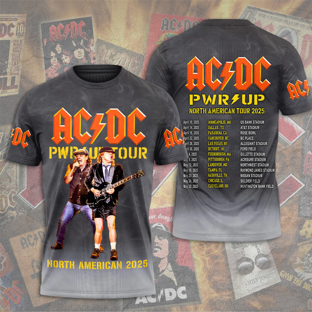 AC DC Pwr Up Tour 2025 Shirt Rock Band Gifts Neasalamis.com