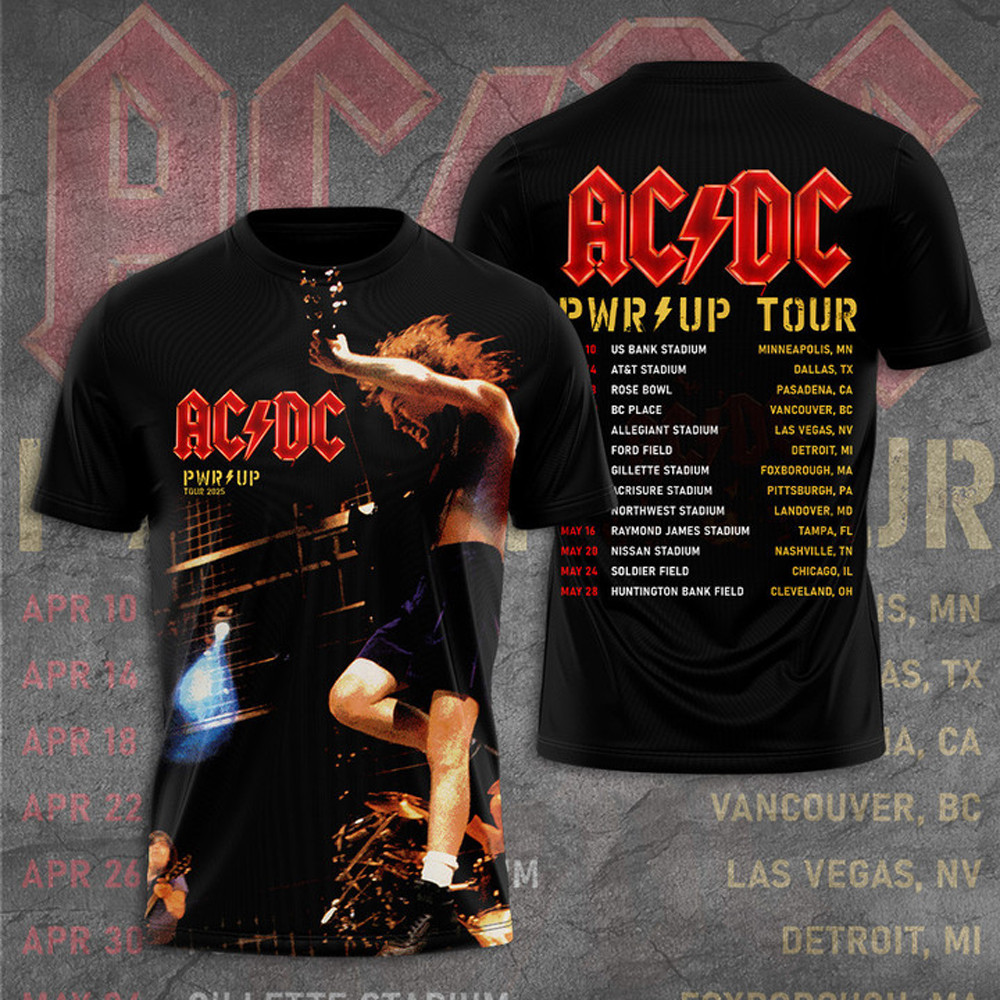 AC DC Pwr Up Tour 2025 T-Shirt For Band Fans Neasalamis.com