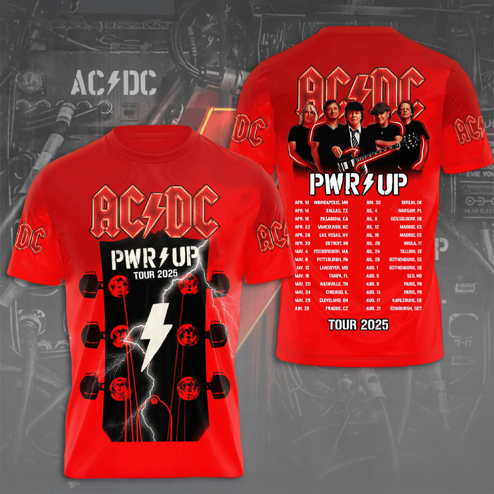 AC DC Pwr Up Tour 2025 T-Shirt Gift Ideas For Music Lovers Neasalamis.com