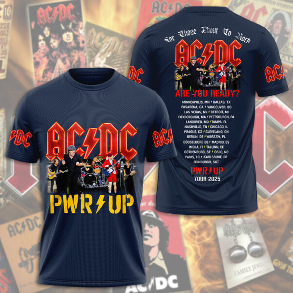 AC DC Pwr Up Tour 2025 T-Shirt Husband Neasalamis.com
