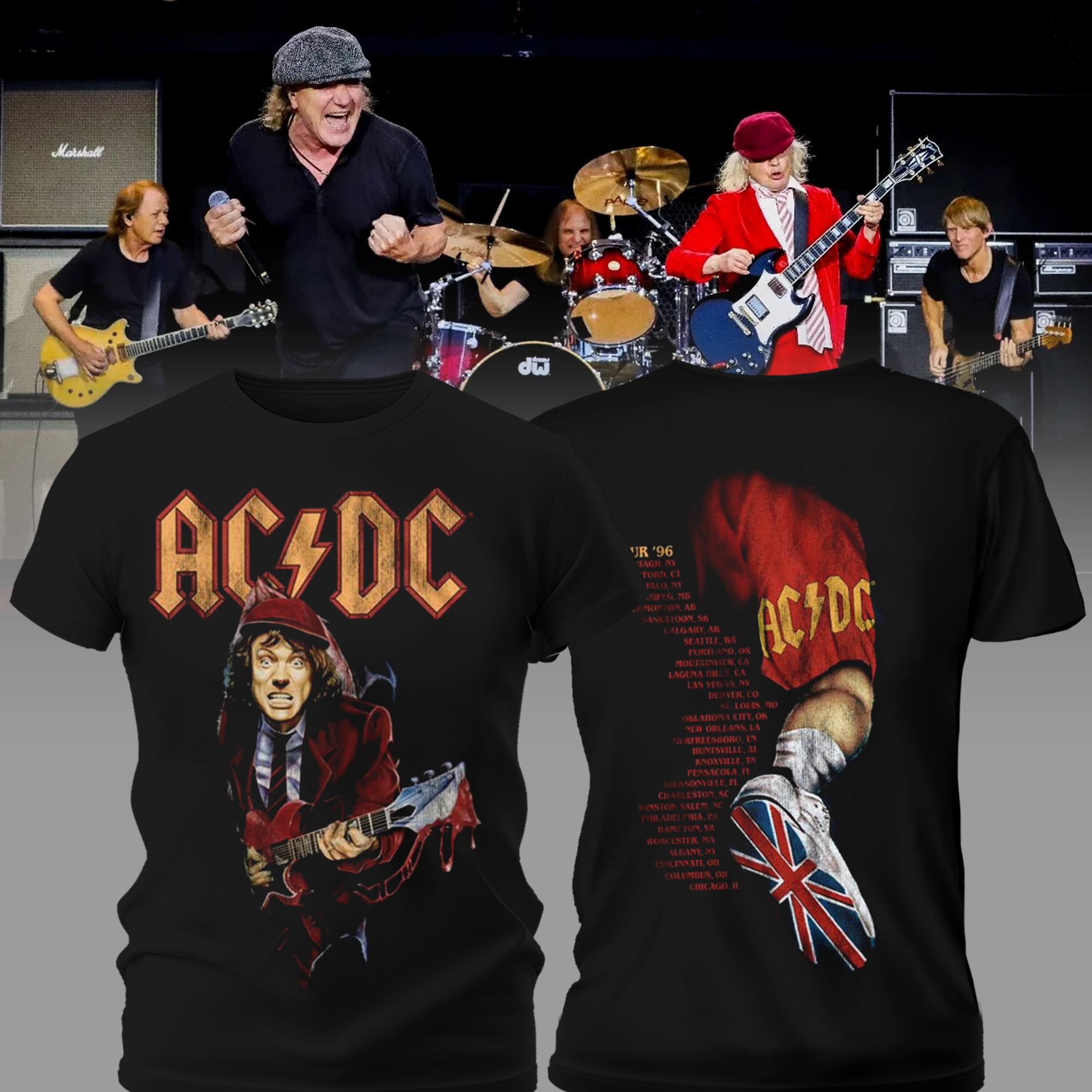AC'DC 1996 Tour T-Shirt For Someone Who Likes Music Neasalamis.com