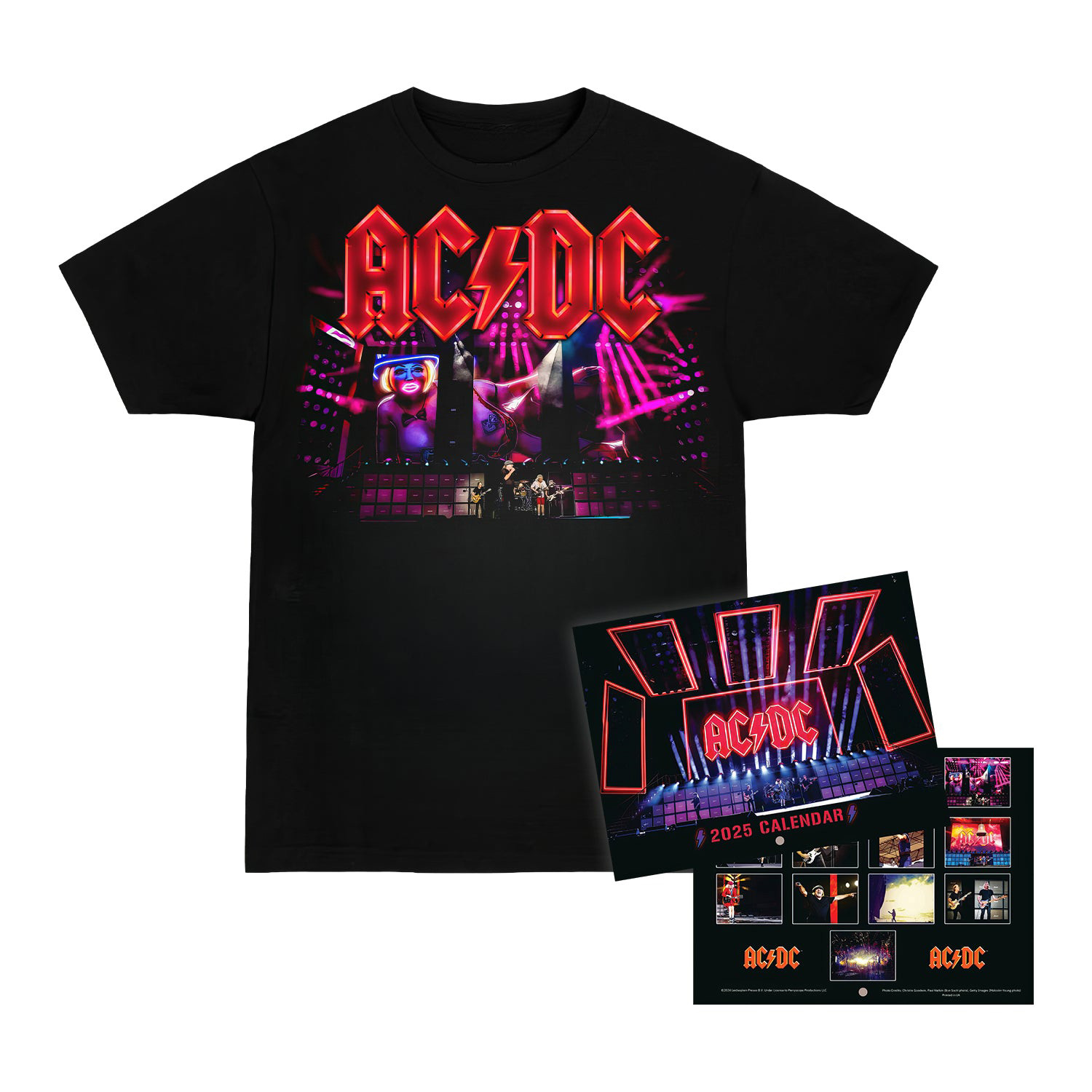 ACDC 2025 Calendar And Rosie Live in Europe T-Shirt Best Gifts For Dad Neasalamis.com