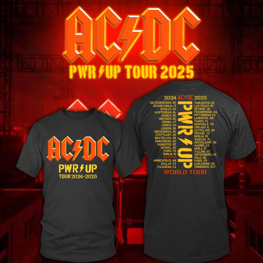 AC/DC PWR UP World Tour 2024 2025 T-Shirt ACDC Power Up Tour Apparel Unique Neasalamis.com