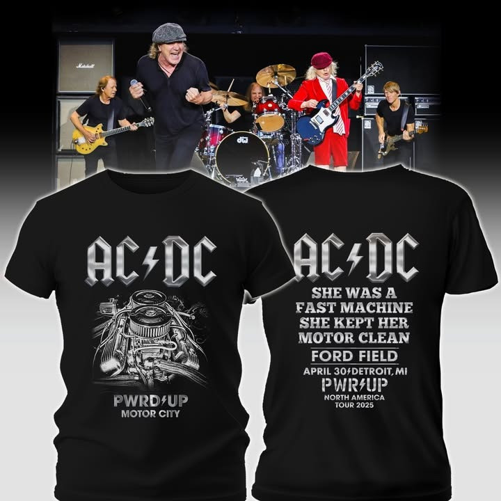 AC/DC Power Up Motor City North America Tour 2025 Shirt ACDC Tour Merchandise Neasalamis.com