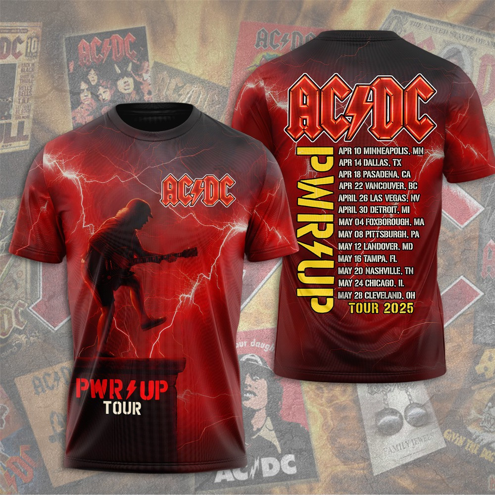 AC'DC Power Up Tour 2025 Shirt ACDC Tour Merch Gifts For Rock Fans Father's Day Neasalamis.com