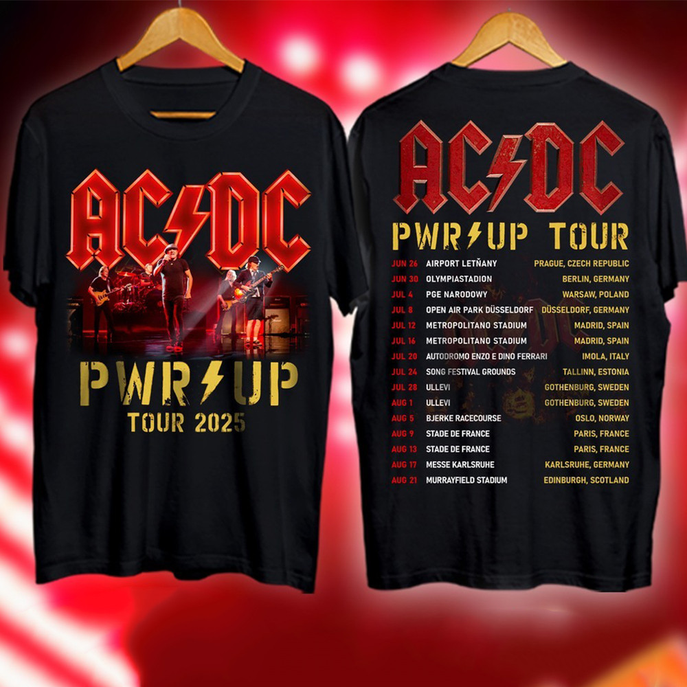 AC'DC Pwr Up Europe Tour Tour 2025 T-Shirt AC'DC Power Up Europe Tour Merch Best Neasalamis.com
