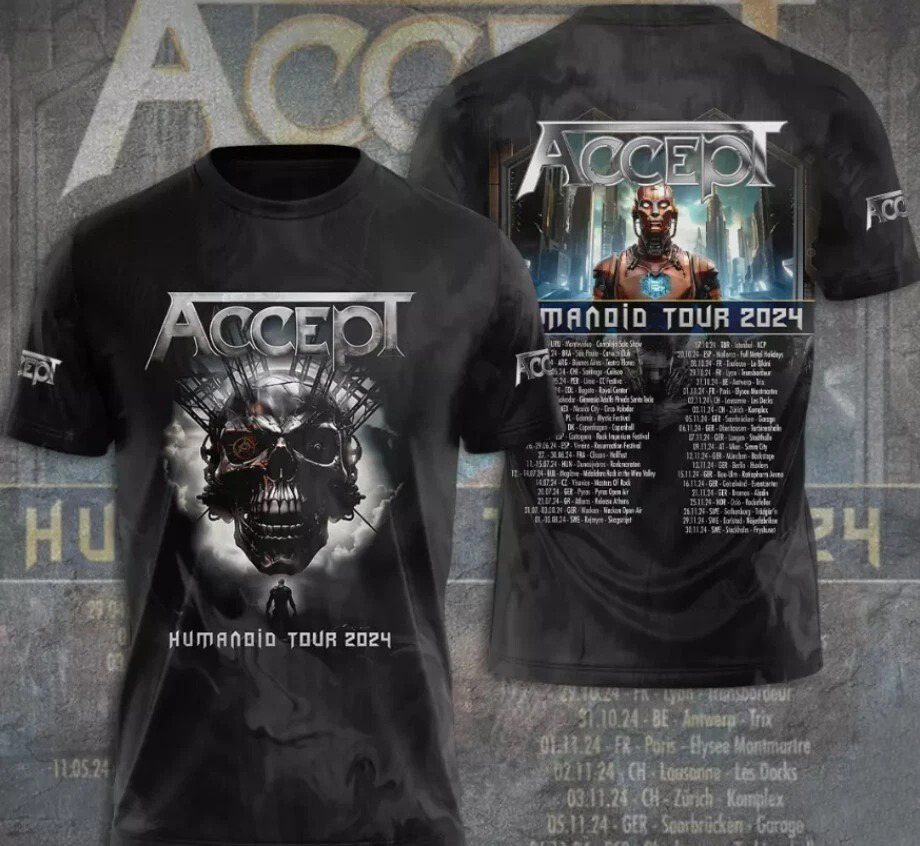 Accept Band Humanoid 3D T-Shirt Gift For Music Fans Neasalamis.com