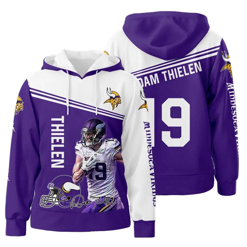 Adam Thielen Minnesota Vikings 3D All Over Print Hoodie Zip-Up Hoodie Neasalamis