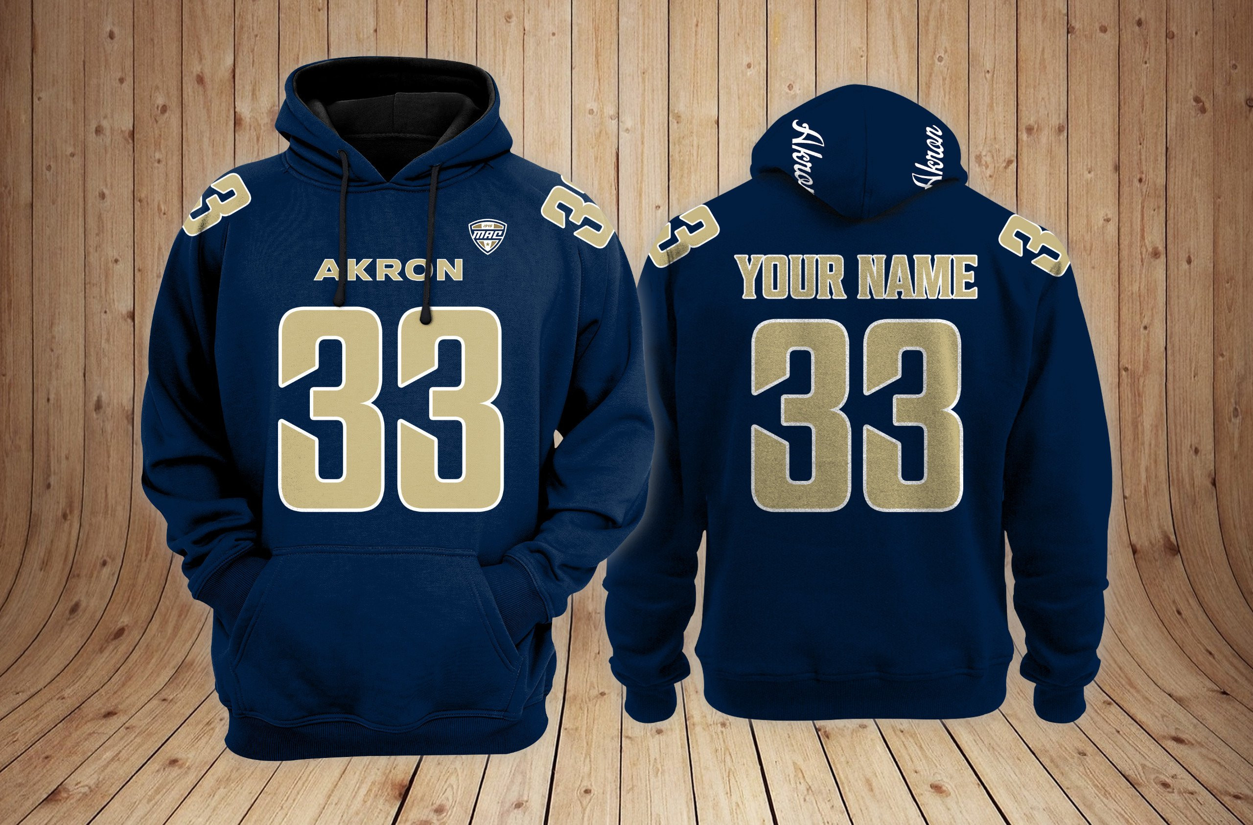 Akron Zips football Hoodie NCAA Sweatshirt Hoodie Zipped Hoodie Neasalamis