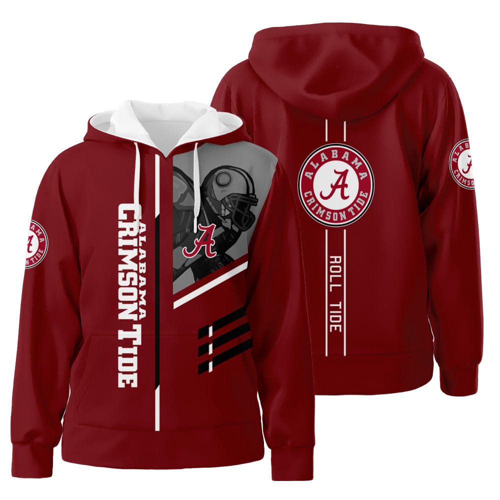 Alabama Crimson Tide 3D All Over Print Hoodie Zip-Up Hoodie Neasalamis