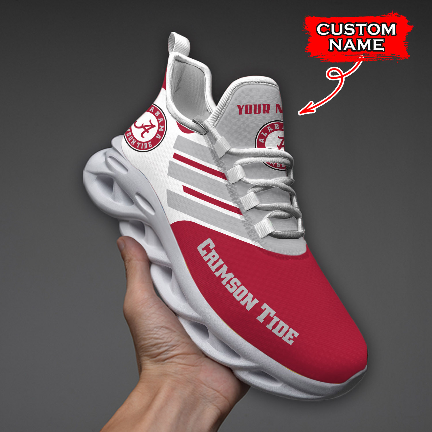 Alabama Crimson Tide NCAA Max Soul Shoes Sneakers For Men And Women neasalamis.com