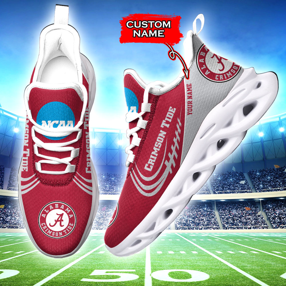 Alabama Crimson Tide NCAA Max Soul Shoes Sneakers For Men And Women neasalamis.com