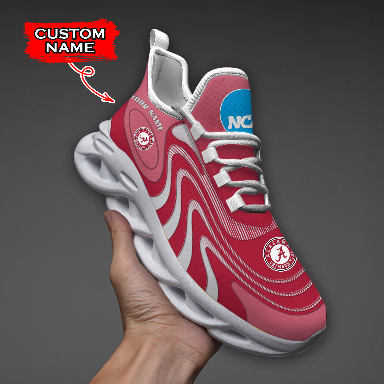 Alabama Crimson Tide NCAA Max Soul Shoes Sneakers For Men And Women neasalamis.com
