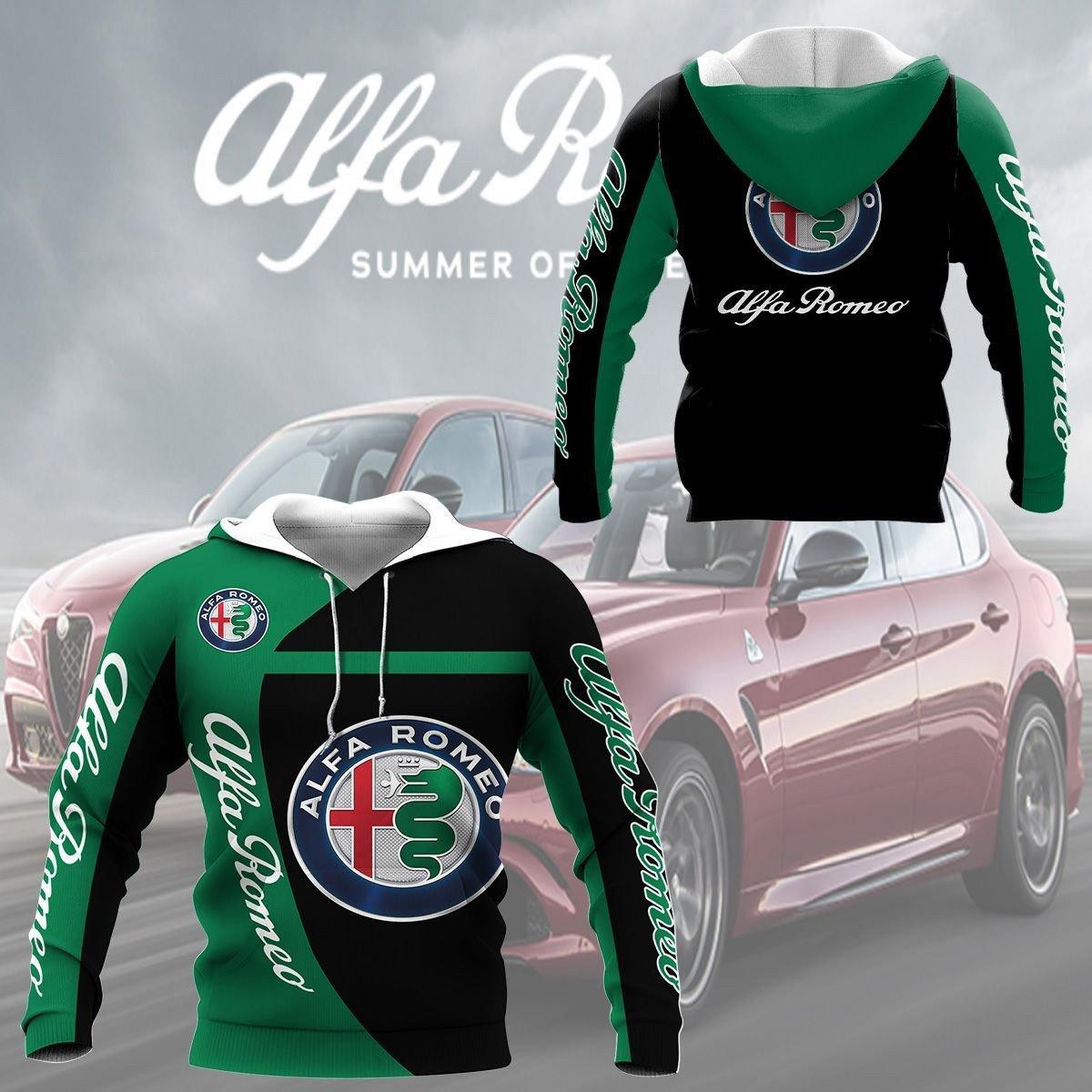 Alfa Romeo Shirt Fan Gift 192 Stylist Unisex 3d Hoodie Zip Hoodie Neasalamis