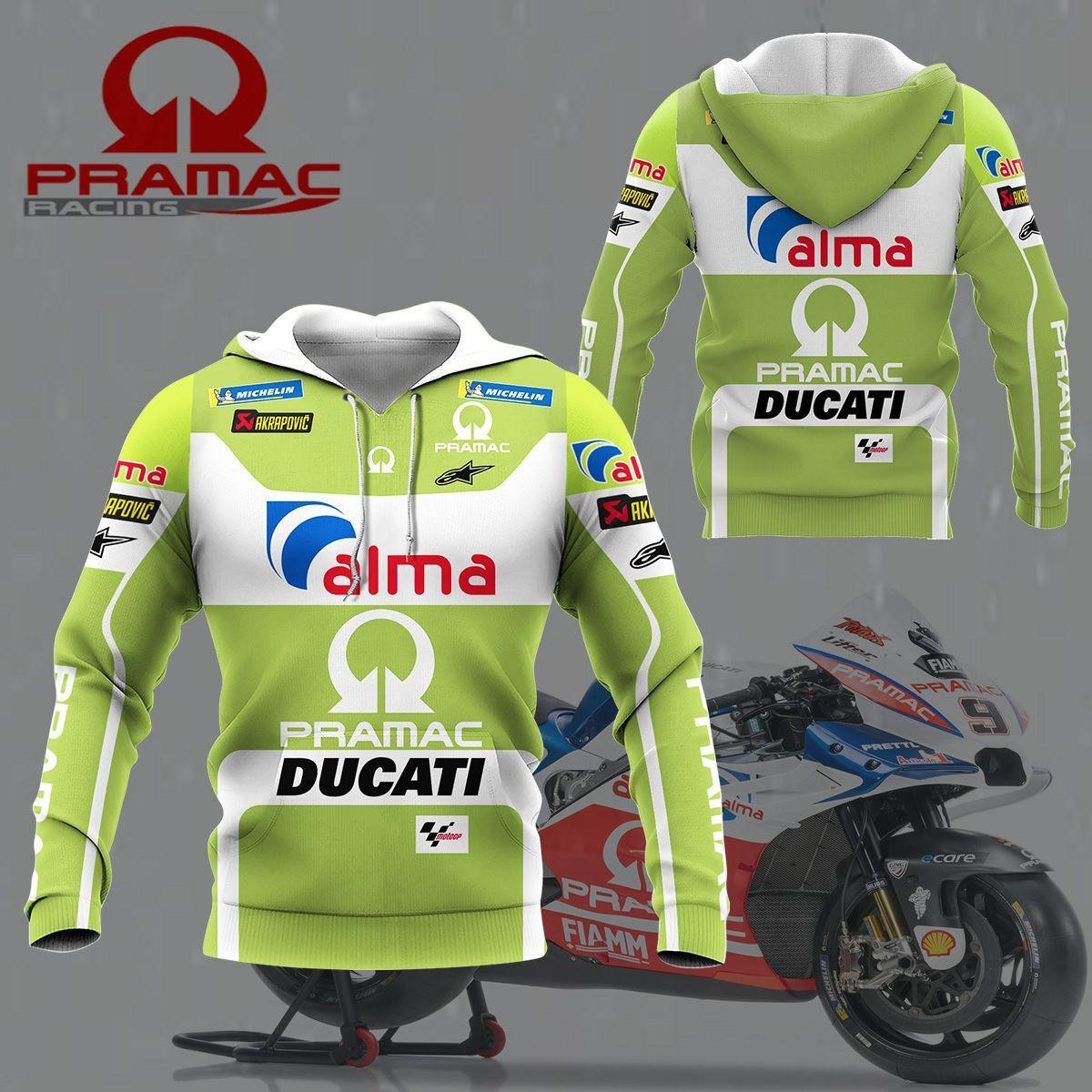 Alma Ducati Racing All Over Print Hoodie Zip Hoodie Neasalamis