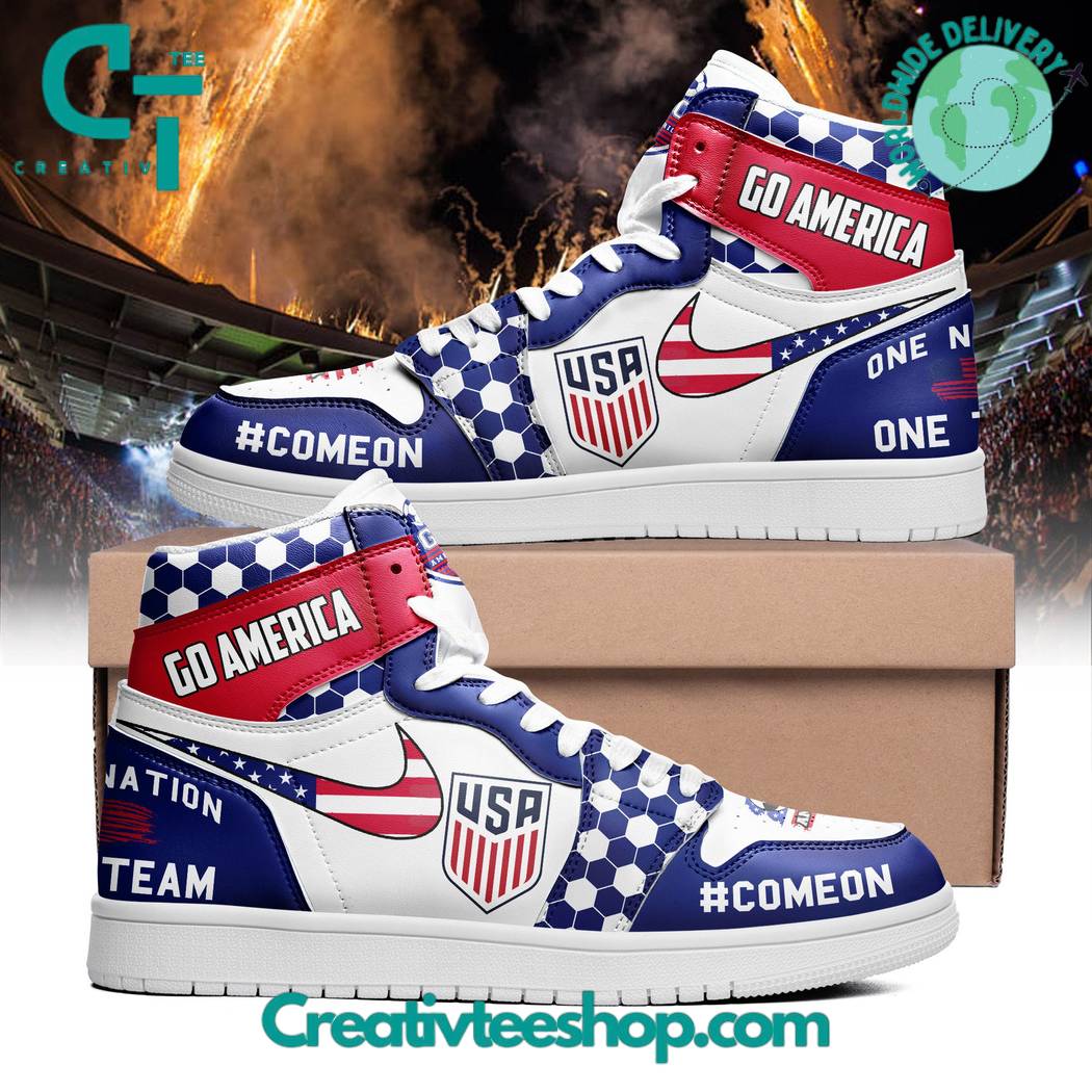 America Soccer Team AJ1 High Sneakers Shoes For Men And Women Calebmatthewhans Neasalamis