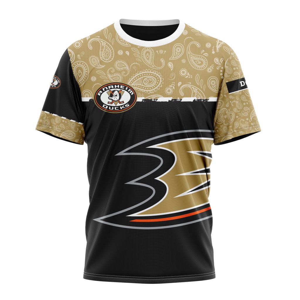 Anaheim Ducks Specialized Jersey Hockey With Paisley Personalized Name And Number T-Shirt Style Neasalamis.com