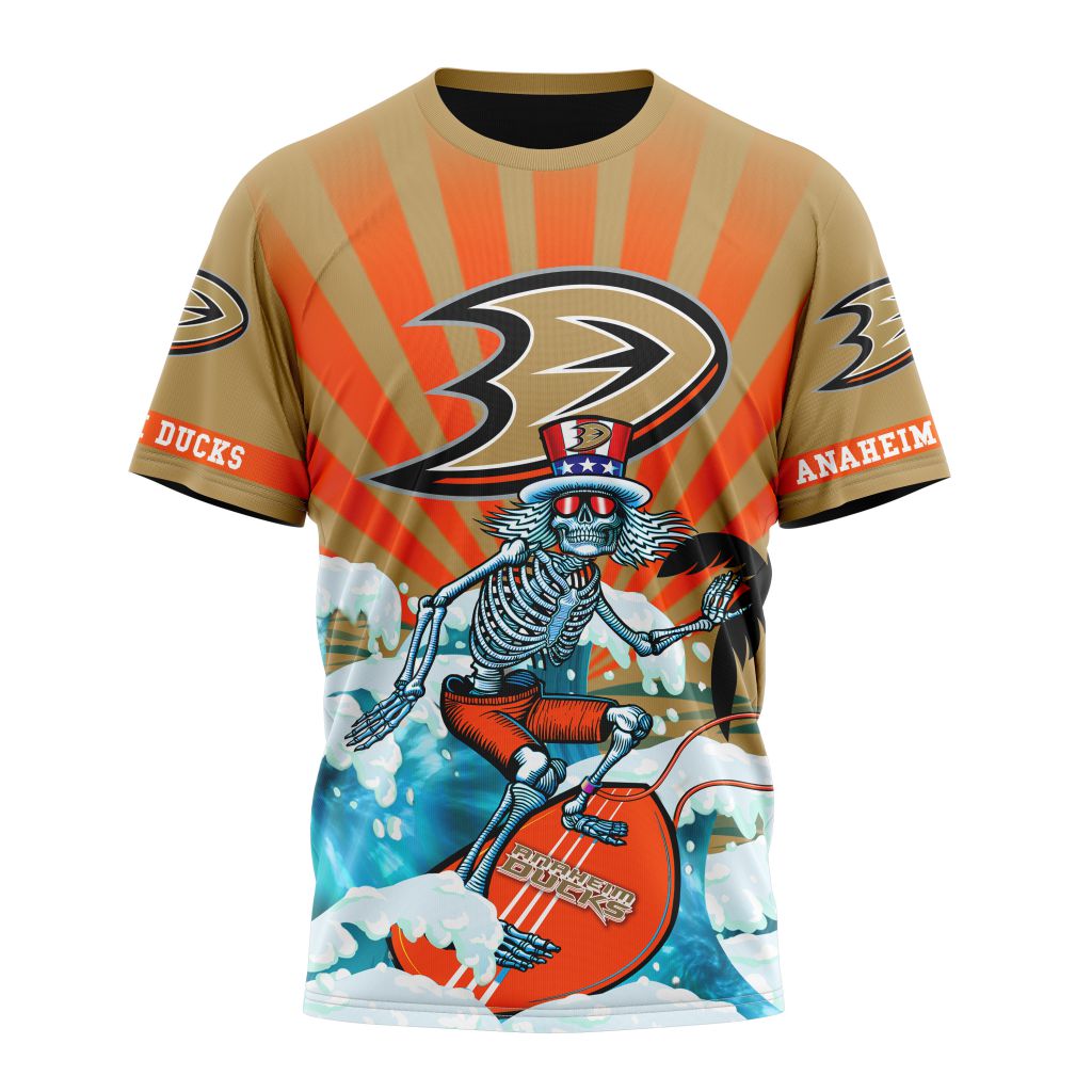 Anaheim Ducks Specialized Kits For The Grateful Dead Personalized Name And Number T-Shirt Style Neasalamis.com
