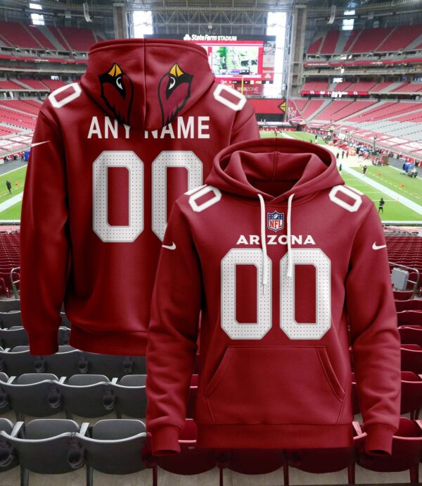 Arizona Cardinals Custom Name And Number 3D Hoodie Style Neasalamis